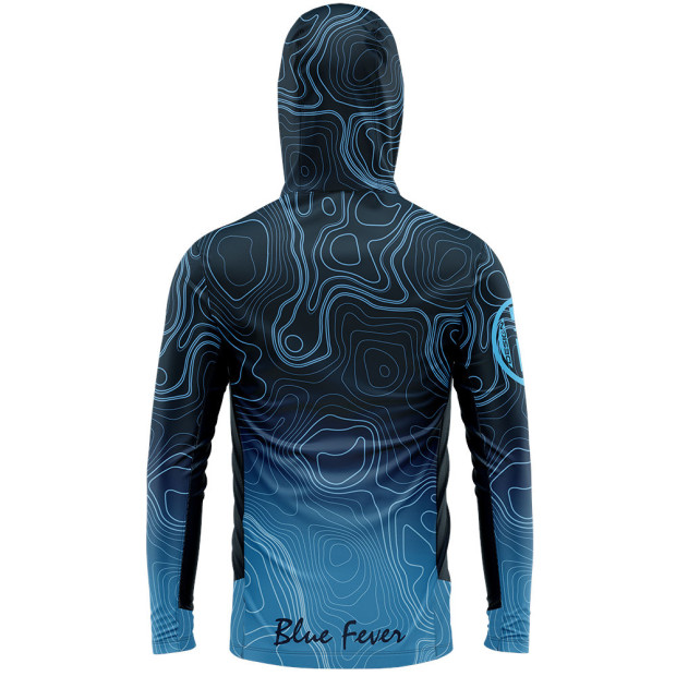 УВ блуза с качулка HS DESIGN PERFORMANCE HOODED SHIRT BATHYMETRY