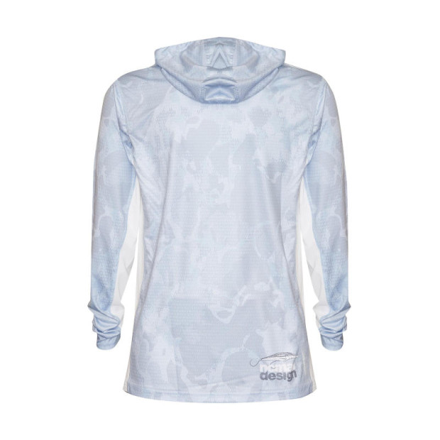 NOMAD DESIGN TECH FISHING SHIRT HOODED - CAMO SPLICE BLUE