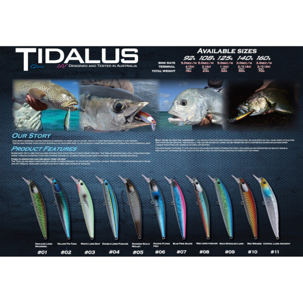 Воблер OCEAN'S LEGACY TIDALUS MINNOW 108mm 23g