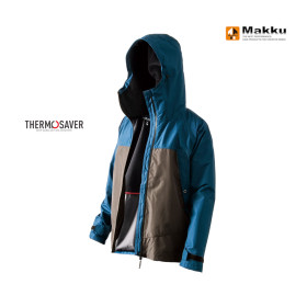 MAKKU NEXUS HEAT RAIN JACKET AS-3990 - DARK BLUE CHARCOLE