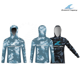 OL LONG SLEEVE HOODIE UPF50 - BLACK CAMO