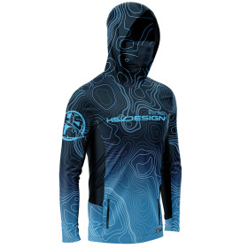 HS DESIGN PERFORMANCE HOODED SHIRT BATHYMETRY