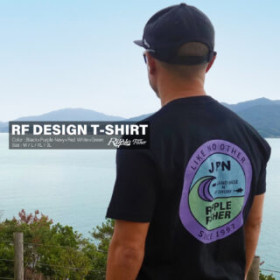RIPPLE FIHSER DESIGN T-SHIRT - BLACK