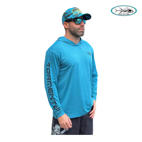 TORMENTER SPF HOODIE HEATHER TEAL