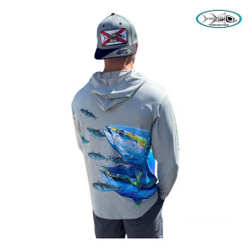 TORMENTER SPF HOODIE TUNA CHASE GRAY